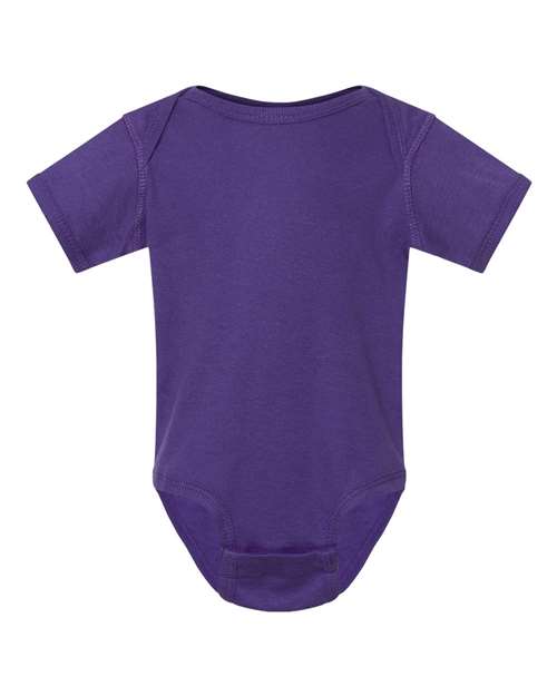 Rabbit Skins 4400 Infant Baby Rib Bodysuit - Purple - front