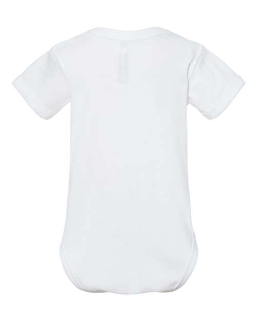Rabbit Skins 4400 Infant Baby Rib Bodysuit - White - back