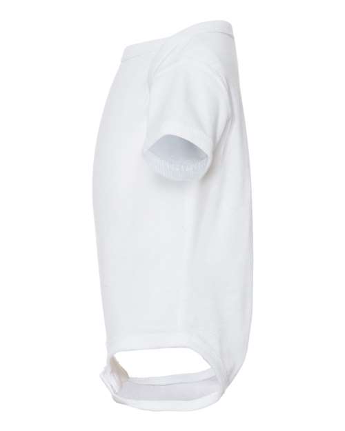 Rabbit Skins 4400 Infant Baby Rib Bodysuit - White - side