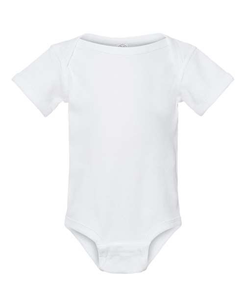 Rabbit Skins 4400 Infant Baby Rib Bodysuit - White - front