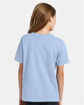 Hanes 5370 Youth EcoSmart T-Shirt - Light Blue - model back