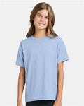 Hanes 5370 Youth EcoSmart T-Shirt - Light Blue - model front