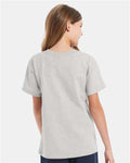 Hanes 5480 Youth Essential-T T-Shirt - Ash - model back