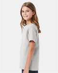 Hanes 5480 Youth Essential-T T-Shirt - Ash - model side