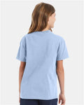 Hanes 5450 Youth Authentic T-Shirt - Light Blue - model back