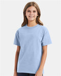 Hanes 5450 Youth Authentic T-Shirt - Light Blue - model front