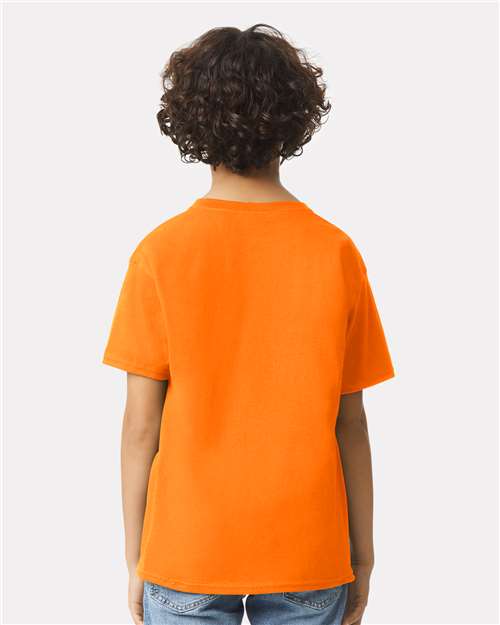 Gildan 2000B Youth Ultra Cotton T-Shirt - Safety Orange - model back