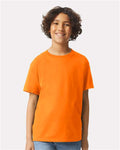 Gildan 2000B Youth Ultra Cotton T-Shirt - Safety Orange - model front