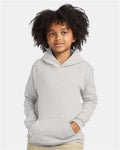 Hanes P473 Youth EcoSmart Hooded Sweatshirt - Ash - model front