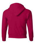 Hanes P473 Youth EcoSmart Hooded Sweatshirt - Deep Red - back