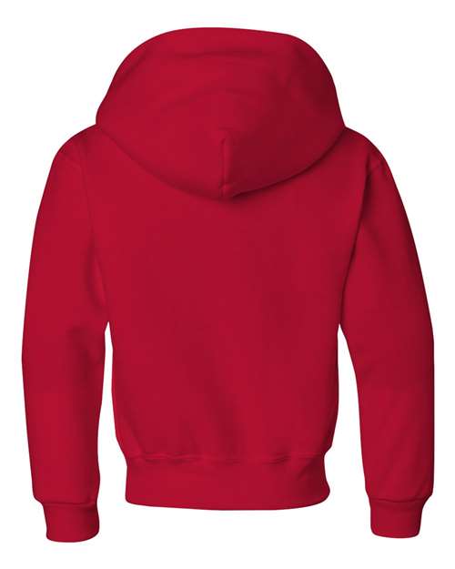 Jerzees 996YR Youth NuBlend Hooded Sweatshirt - True Red - back