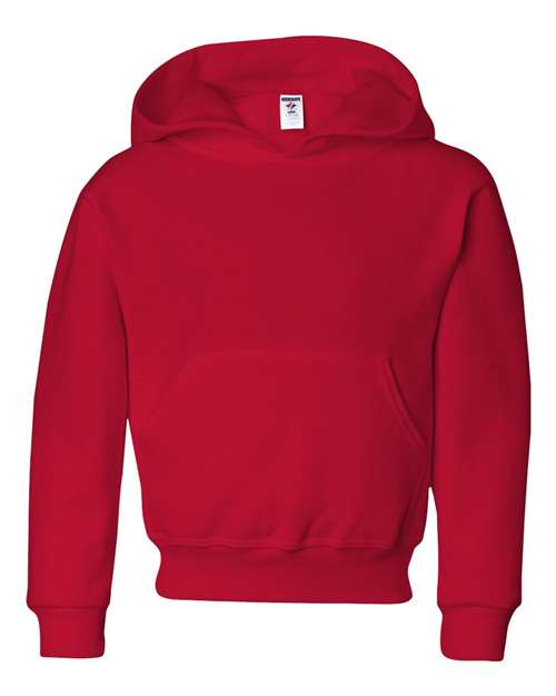 Jerzees 996YR Youth NuBlend Hooded Sweatshirt - True Red - front