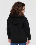 Rabbit Skins 3326 Toddler Pullover Fleece Hoodie - Black - model back