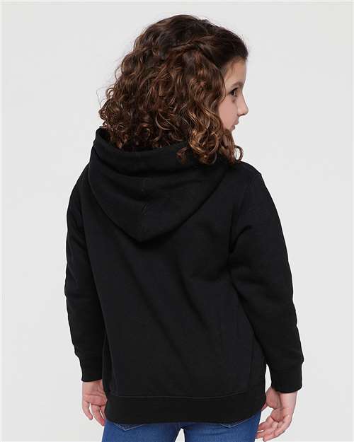 Rabbit Skins 3326 Toddler Pullover Fleece Hoodie - Black - model back