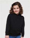 Rabbit Skins 3326 Toddler Pullover Fleece Hoodie - Black - model front