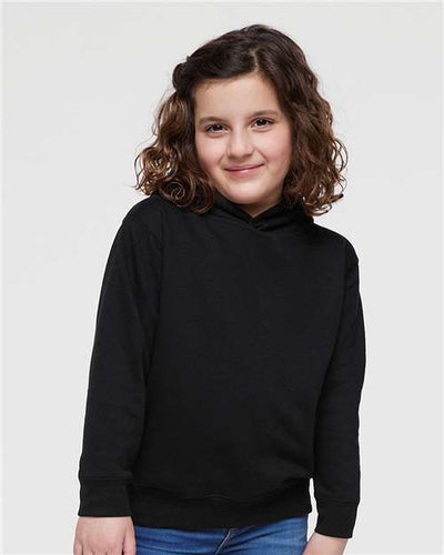 Rabbit Skins 3326 Toddler Pullover Fleece Hoodie - Black - model front