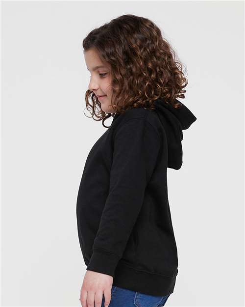 Rabbit Skins 3326 Toddler Pullover Fleece Hoodie - Black - model side