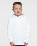 Rabbit Skins 3326 Toddler Pullover Fleece Hoodie - White - model front