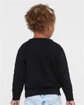 Rabbit Skins 3317 Toddler Fleece Crewneck Sweatshirt - Black - model back