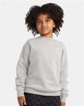 Hanes P360 Youth EcoSmart Crewneck Sweatshirt - Ash - model front