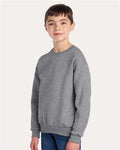 Jerzees 562BR Youth NuBlend Crewneck Sweatshirt - Oxford - model side