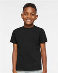 Rabbit Skins 3301J Youth Juvy T-Shirt - Black - model front