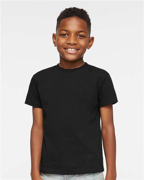 Rabbit Skins 3301J Youth Juvy T-Shirt - Black - model front