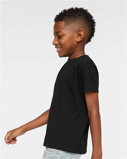 Rabbit Skins 3301J Youth Juvy T-Shirt - Black - model side