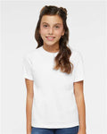 Rabbit Skins 3301J Youth Juvy T-Shirt - White - model front