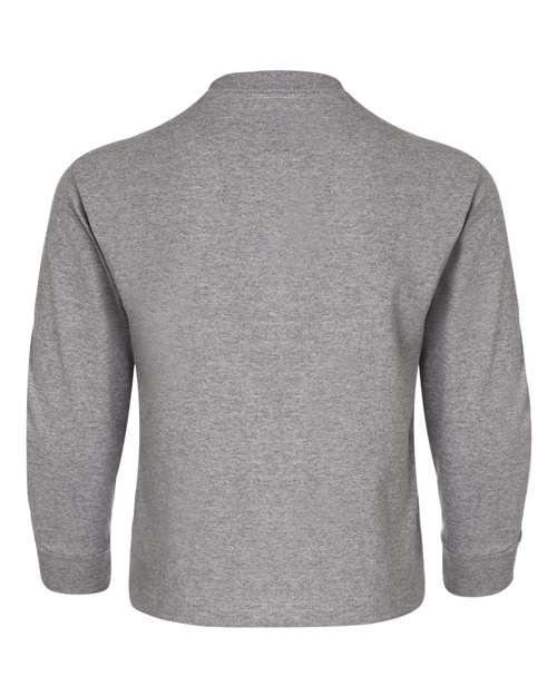 Jerzees 29BLR Youth Dri-Power Long Sleeve 50/50 T-Shirt - Oxford - back