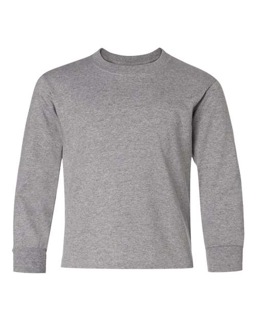 Jerzees 29BLR Youth Dri-Power Long Sleeve 50/50 T-Shirt - Oxford - front