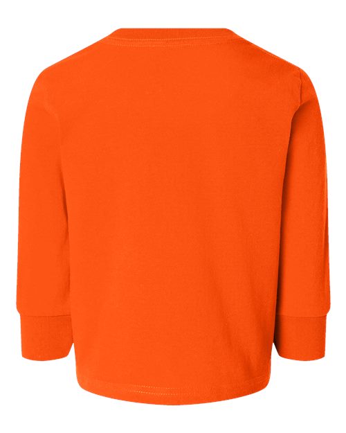 Rabbit Skins 3311 Toddler Cotton Jersey Long Sleeve Tee - Orange - back