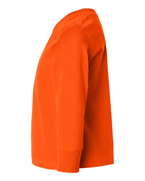 Rabbit Skins 3311 Toddler Cotton Jersey Long Sleeve Tee - Orange - side