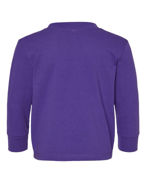 Rabbit Skins 3311 Toddler Cotton Jersey Long Sleeve Tee - Purple - back