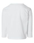 Rabbit Skins 3311 Toddler Cotton Jersey Long Sleeve Tee - White - back