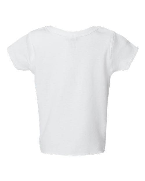 Rabbit Skins 3400 Infant Baby Rib Tee - White - back