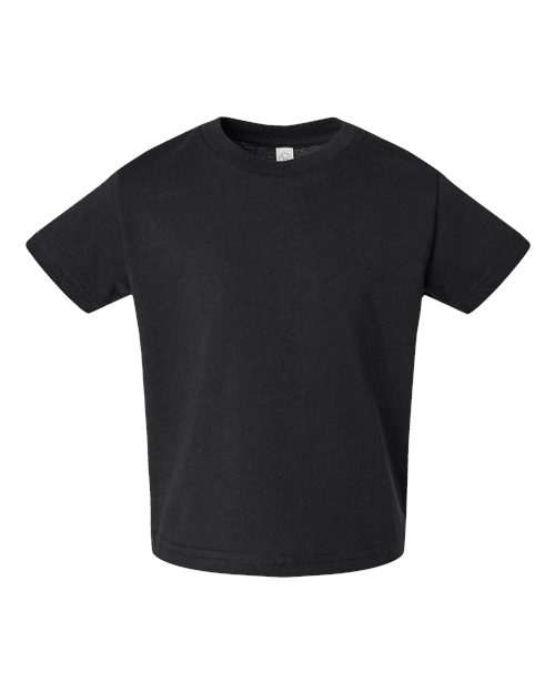 Rabbit Skins 3301T Toddler Cotton Jersey Tee - Black - front