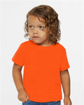 Rabbit Skins 3301T Toddler Cotton Jersey Tee - Orange - model front