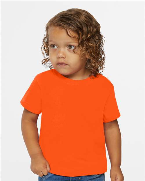 Rabbit Skins 3301T Toddler Cotton Jersey Tee - Orange - model front