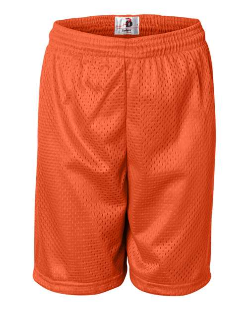 Badger 2207 Youth Pro Mesh 6" Shorts - Burnt Orange - front