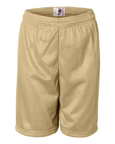 Badger 2207 Youth Pro Mesh 6" Shorts - Vegas Gold - front