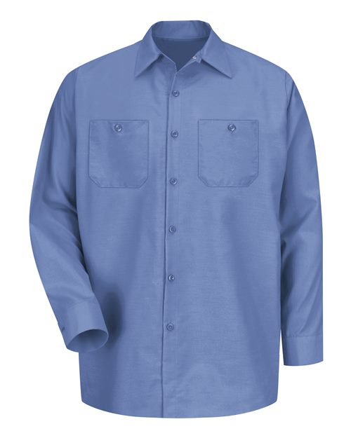 Red Kap SP14 Men's Industrial Long Sleeve Work Shirt - Petrol Blue - front