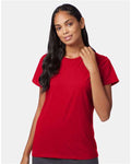Hanes SL04 Women's Perfect-T T-Shirt - Deep Red - model front