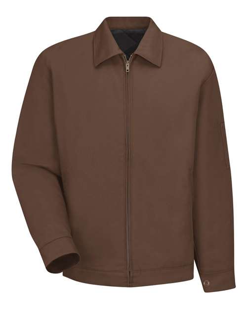 Red Kap JT22 Men's Waist Length Jacket - Brown - front