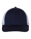 Valucap VC400 Mesh-Back Twill Trucker Cap - Navy/ White - front