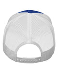 Valucap VC400 Mesh-Back Twill Trucker Cap - Royal/ White - back