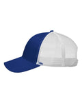 Valucap VC400 Mesh-Back Twill Trucker Cap - Royal/ White - side