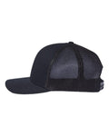 Richardson 112PL 112+ R-Flex Adjustable Trucker Cap - Black - side