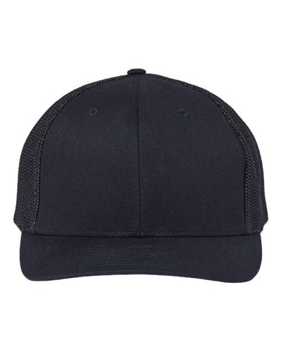 Richardson 112PL 112+ R-Flex Adjustable Trucker Cap - Black - front