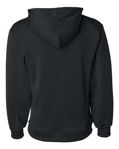 Badger 1454 Performance Fleece Hooded Sweatshirt - Black - back